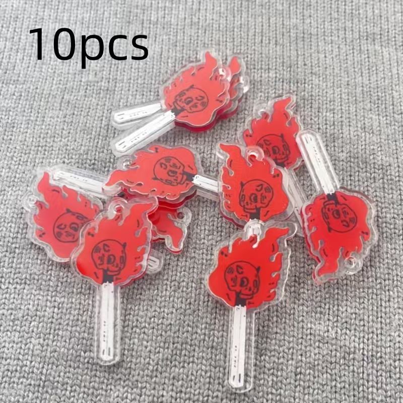 Drop Earrings - 10pcs acrylic skull pendant, DIY jewelry