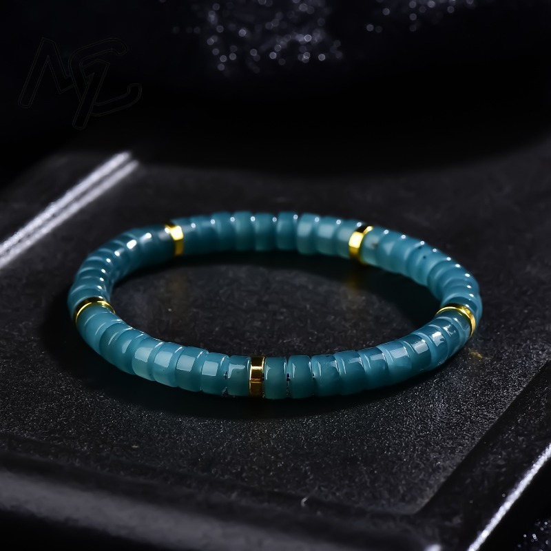 Jewelry & Watches Spółka Z Ograniczoną Odpowiedzialnością - Natural Jadeite Blue Water Abacus Beads