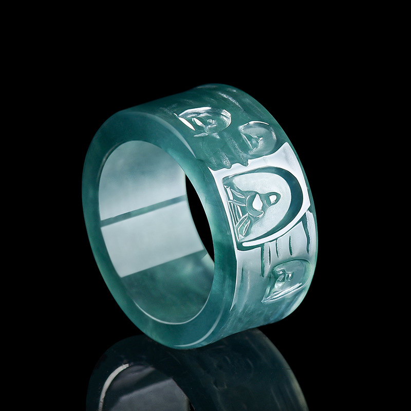 Jewelry & Watches Spółka Z Ograniczoną Odpowiedzialnością - Natural Burmese Jadeite Buddha Ring Luxury