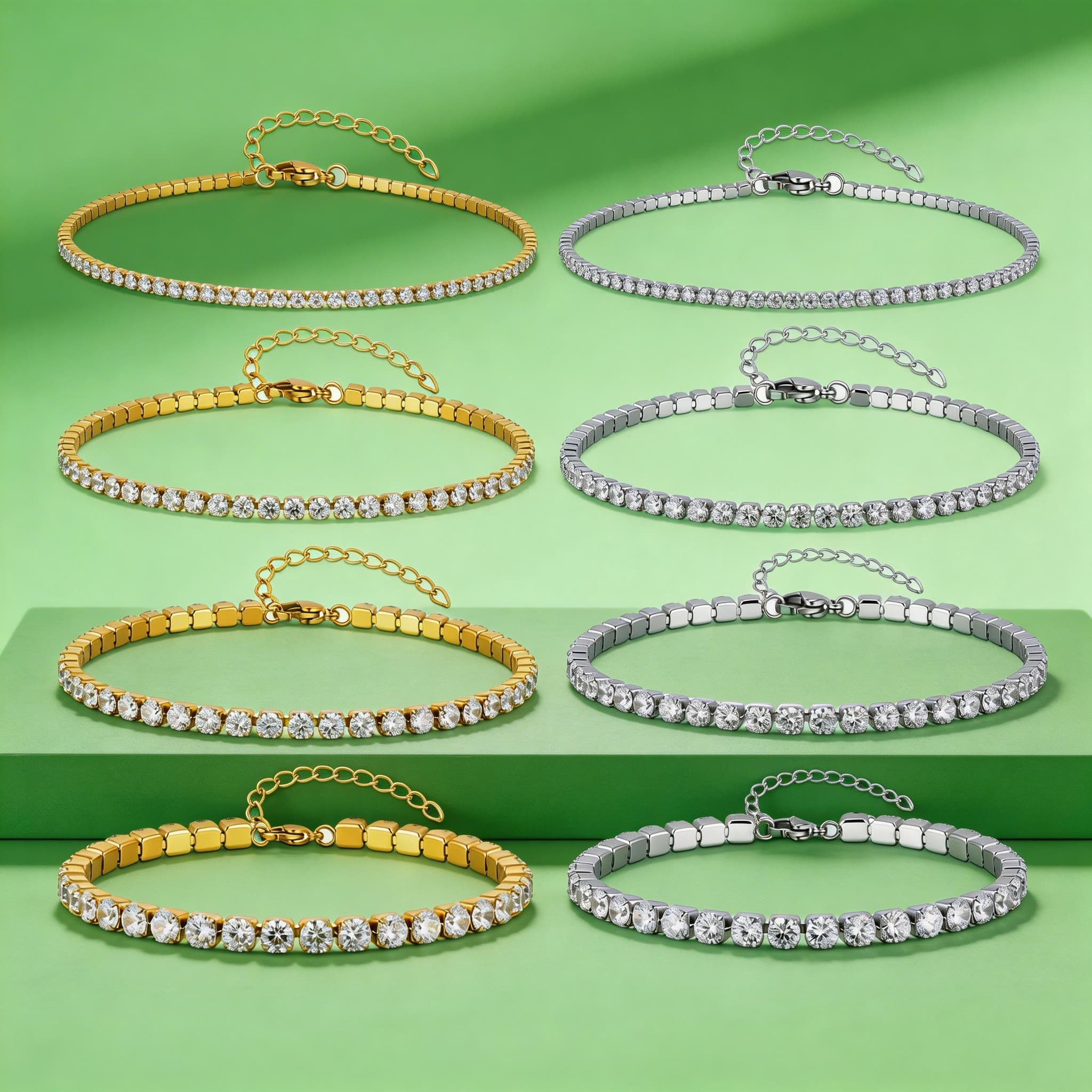 Jc Jewelry & Watches Photos - 2/3/4/5MM Luxury Zircon Tennis Chain Anklet