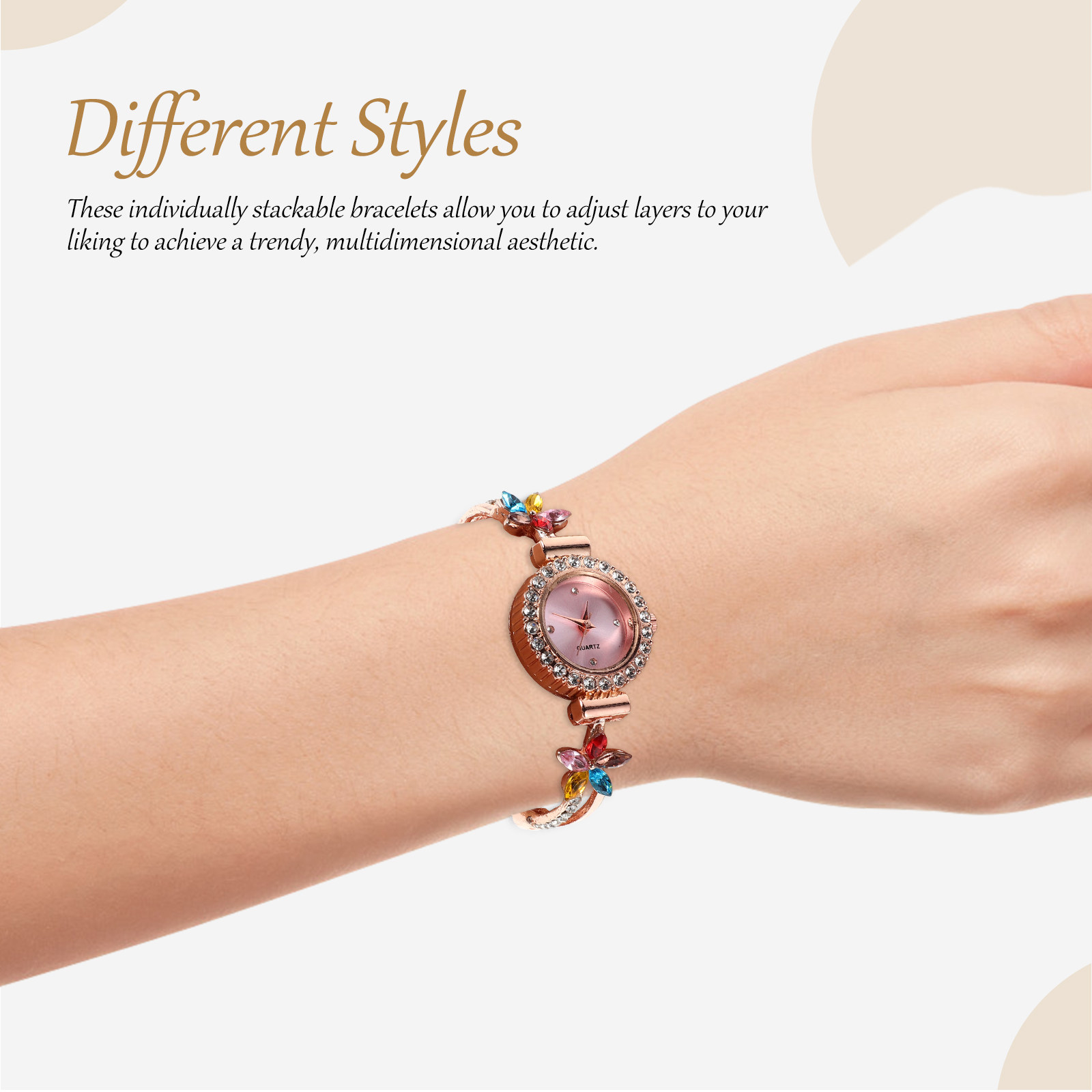 Women's Quartz Floral Rhinesto - Jewels In Quartz Watches review and price