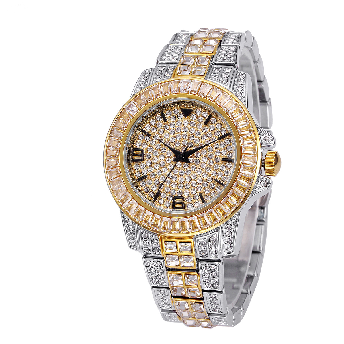 Luxury Full Stone Quartz Watch - Jewelry And Watches review and price