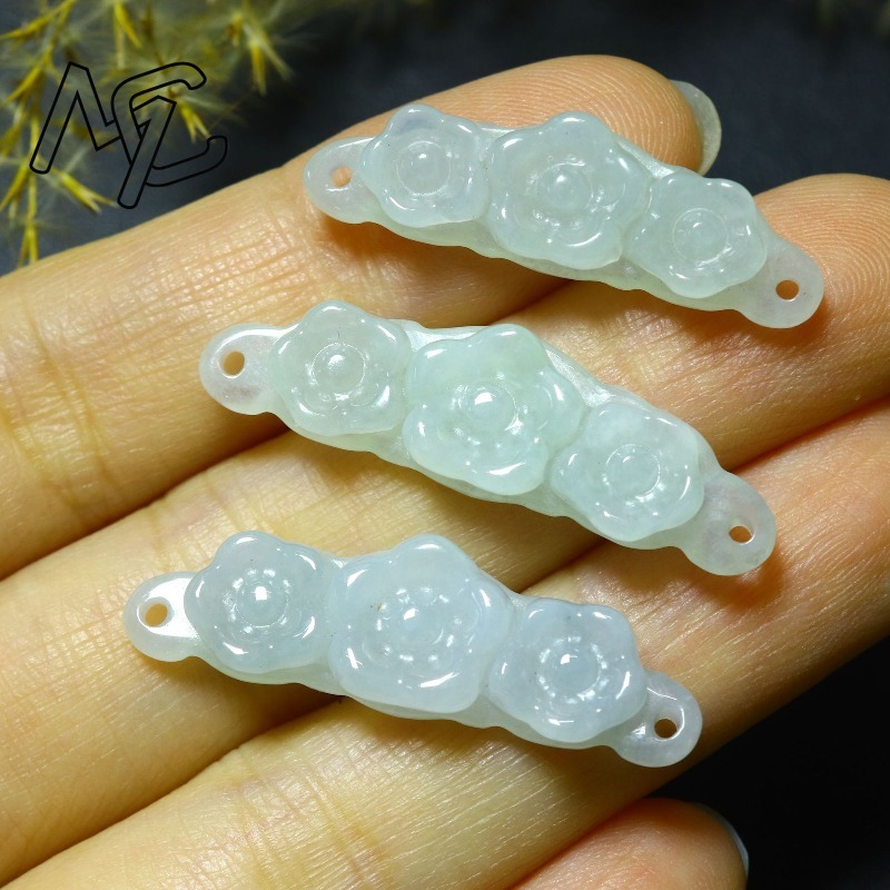 1pc Natural Jadeite Emerald Fl - Jewelry & Watches Spółka Z Ograniczoną Odpowiedzialnością review and price