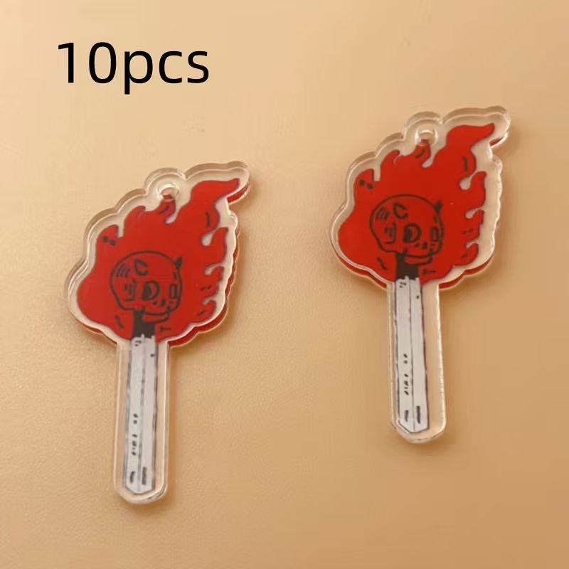 10pcs acrylic skull pendant, D - Drop Earrings review and price
