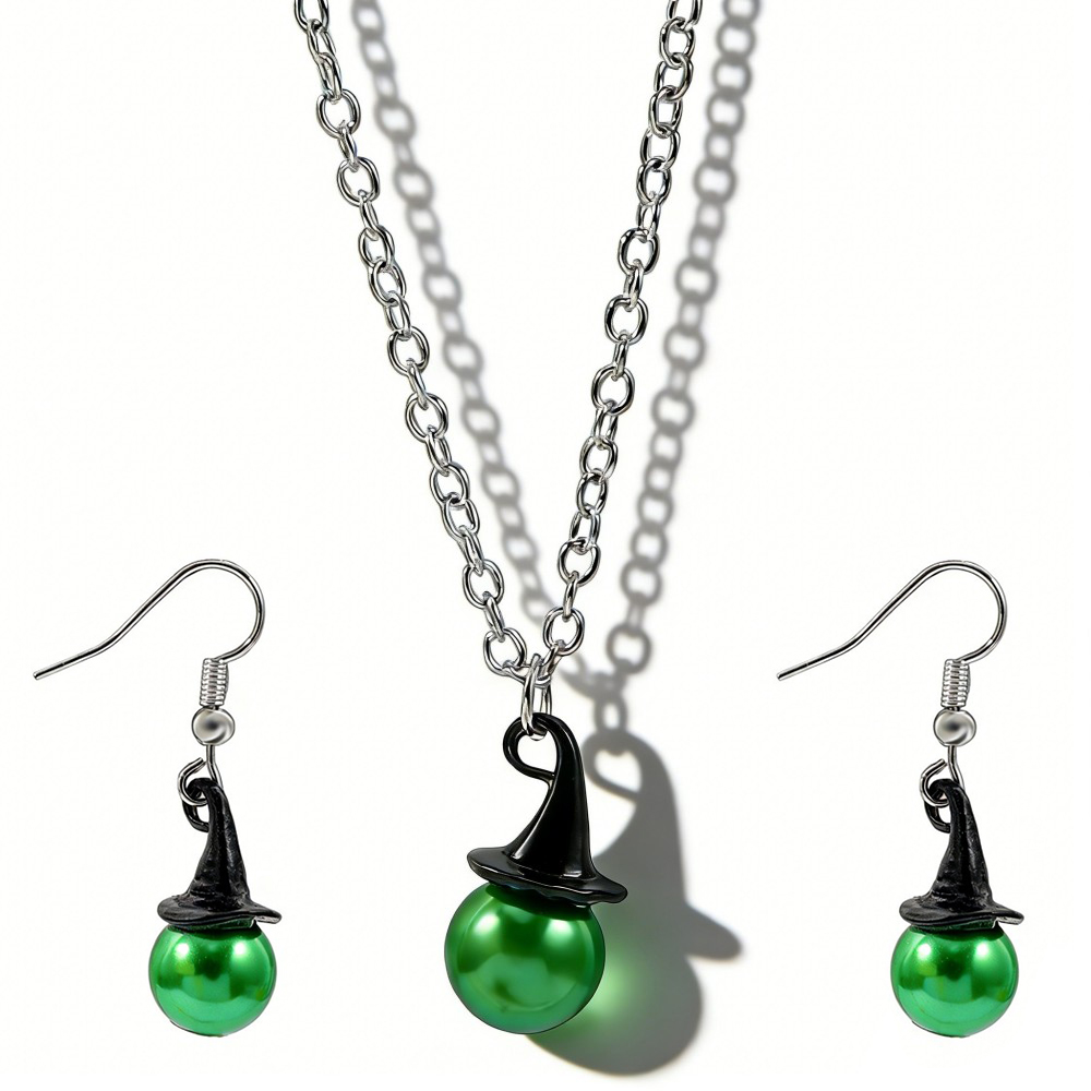 Wicked Inspired Witch Hat & Cr - Pearl Necklace review and price