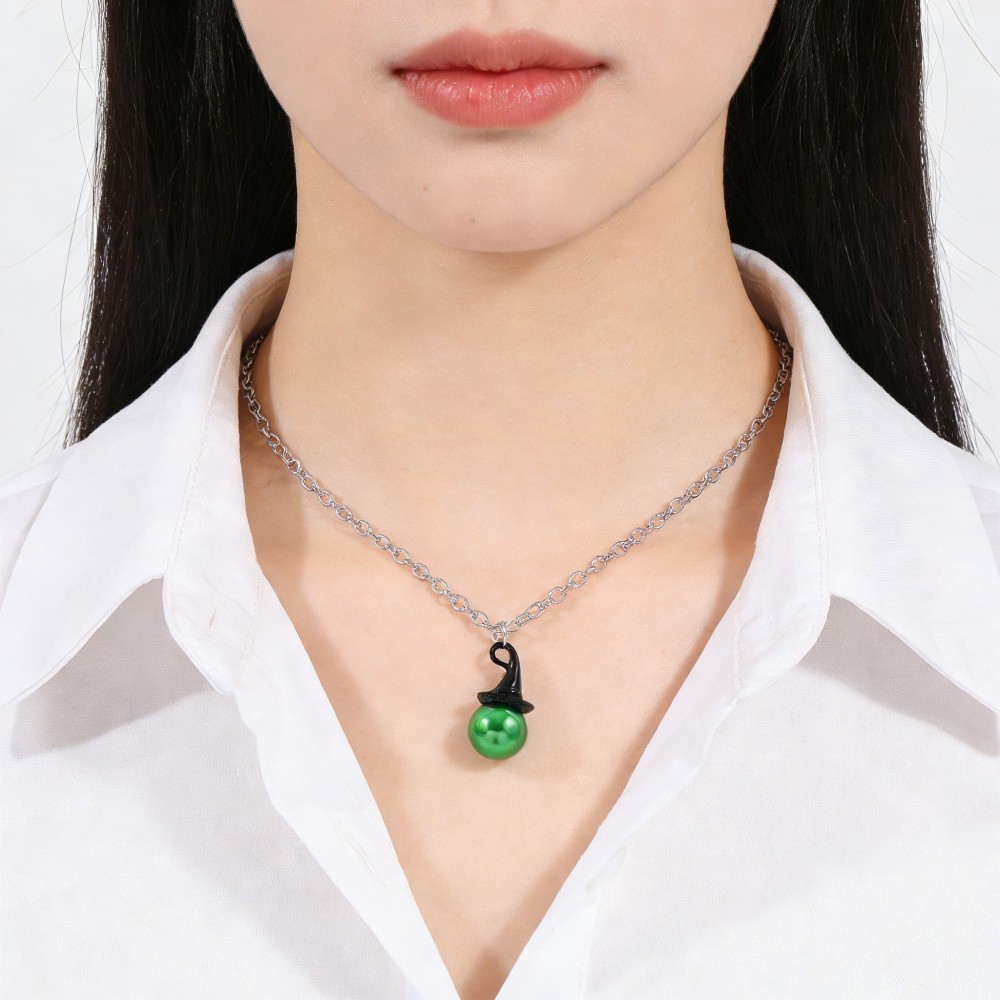 Wicked Inspired Witch Hat & Cr - Pearl Necklace review and price
