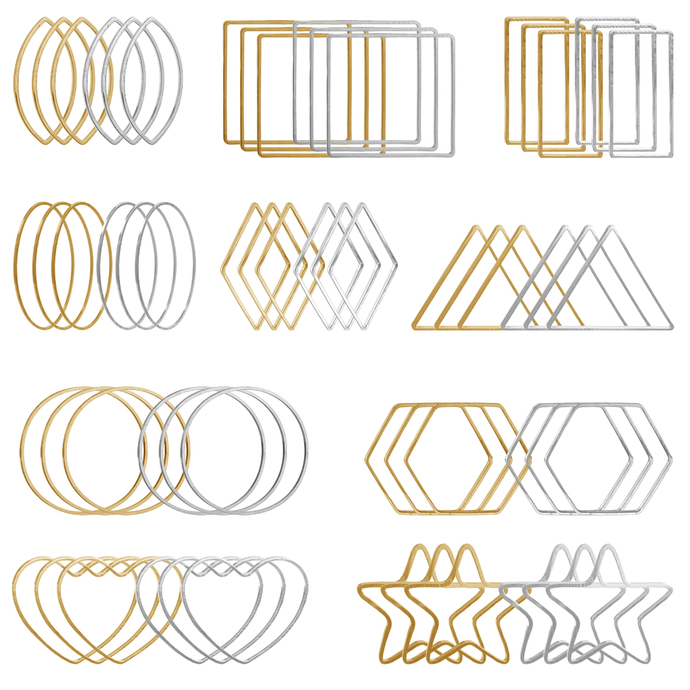 20Pcs Gold Silver Hollow Frame - Drop Earrings review and price