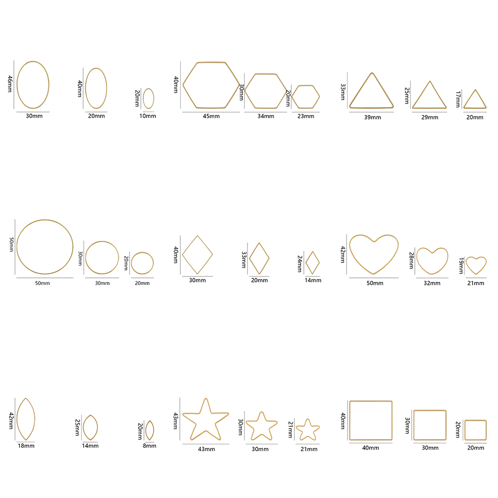 20Pcs Gold Silver Hollow Frame - Drop Earrings review and price
