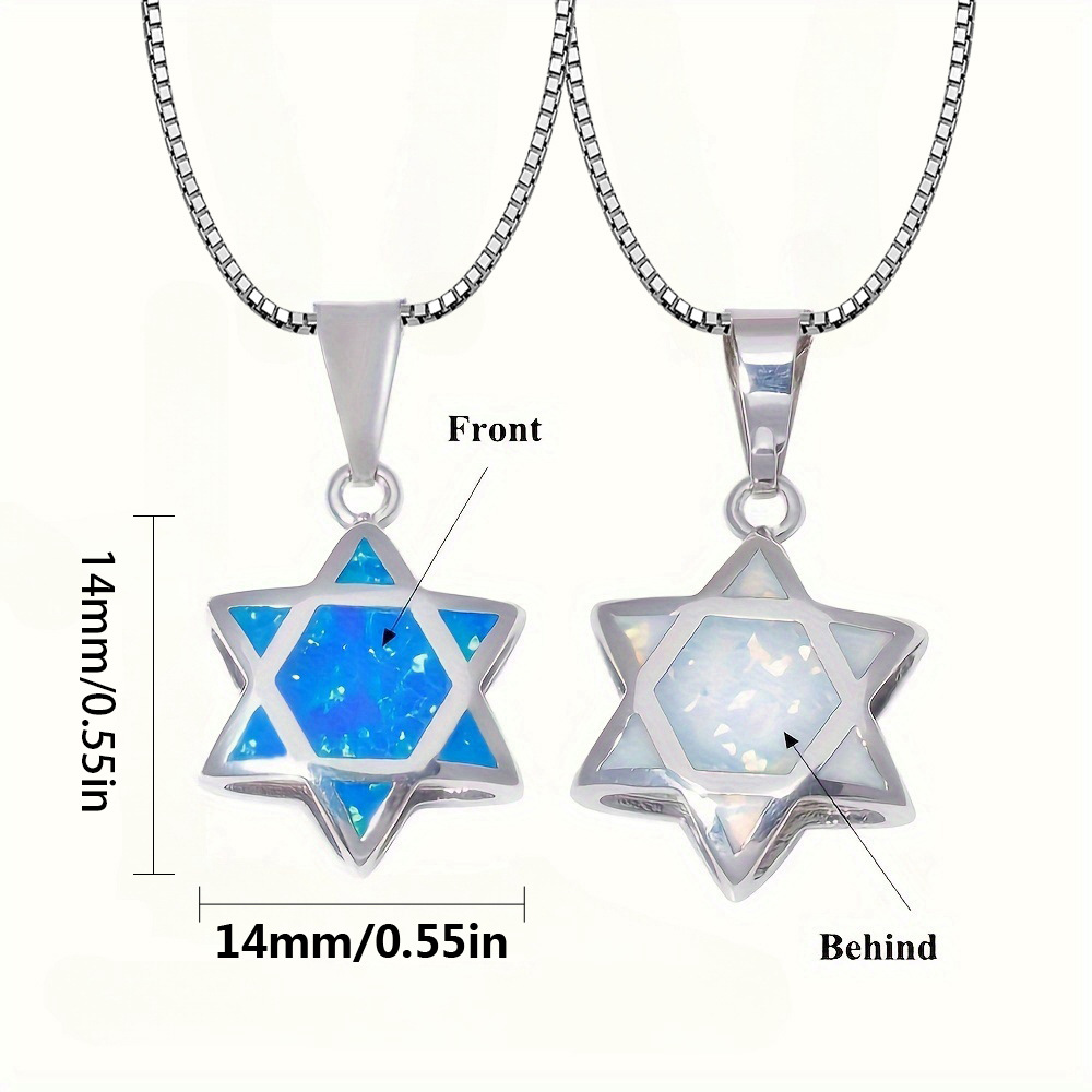 Star of David Opal Pendant Nec - Jewelry & Watches Spółka Z Ograniczoną Odpowiedzialnością review and price