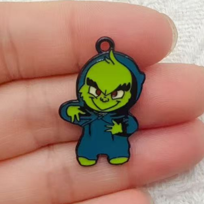 10pcs alloy drip oil cartoon C - Drop Earrings review and price